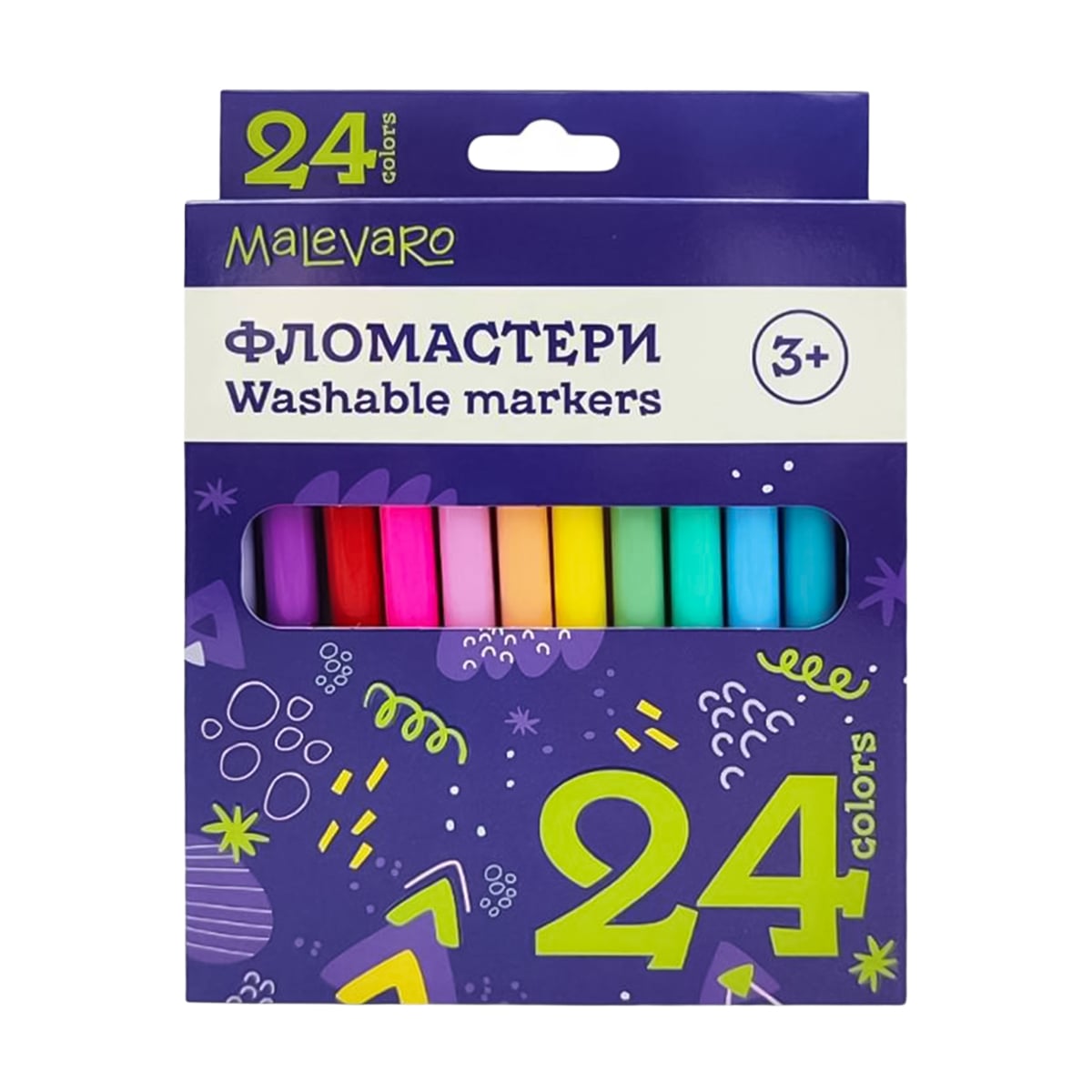 Фломастери Malevaro від 3 років, 24 кольори (764019ML)